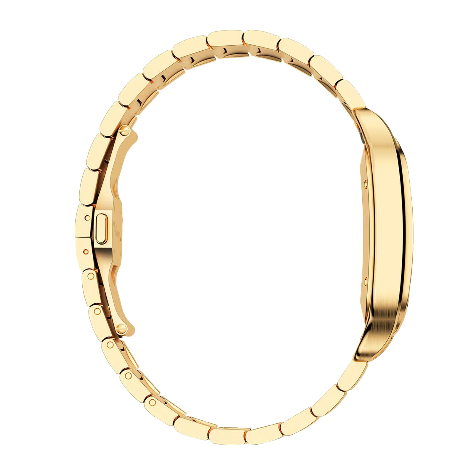 Cartier Santos De Cartier Watch Large Model, Automatic Movement, Yellow Gold, Interchangeable Metal And Leather Bracelets