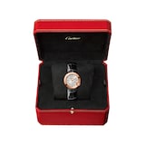 Cartier Ballon Blanc De Watch, 26mm, Rose Gold, Diamond, Leather