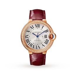 17310976 - Ballon Bleu De Watch, 36mm, Rose Gold, Diamonds, Leather