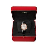 Cartier Ballon Blanc De Cartier Watch 30mm, Quartz Movement, Rose Gold, Diamonds, Leather