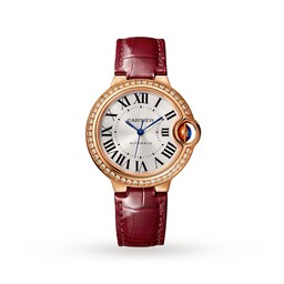 17310979 - Ballon Bleu De Watch, 33mm, Rose Gold, Diamonds, Leather