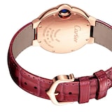 Cartier Ballon Bleu De Watch, 33mm, Rose Gold, Diamonds, Leather