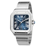 Cartier Santos De Cartier Watch, Large Model, Automatic Movement, Steel, Interchangeable Metal And Leather Bracelets