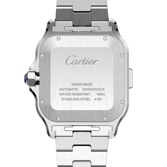 Cartier Santos De Cartier Chronograph Watch Extra-Large Model, Automatic Movement, Yellow Gold, Steel, Interchangeable Metal And Rubber Bracelets