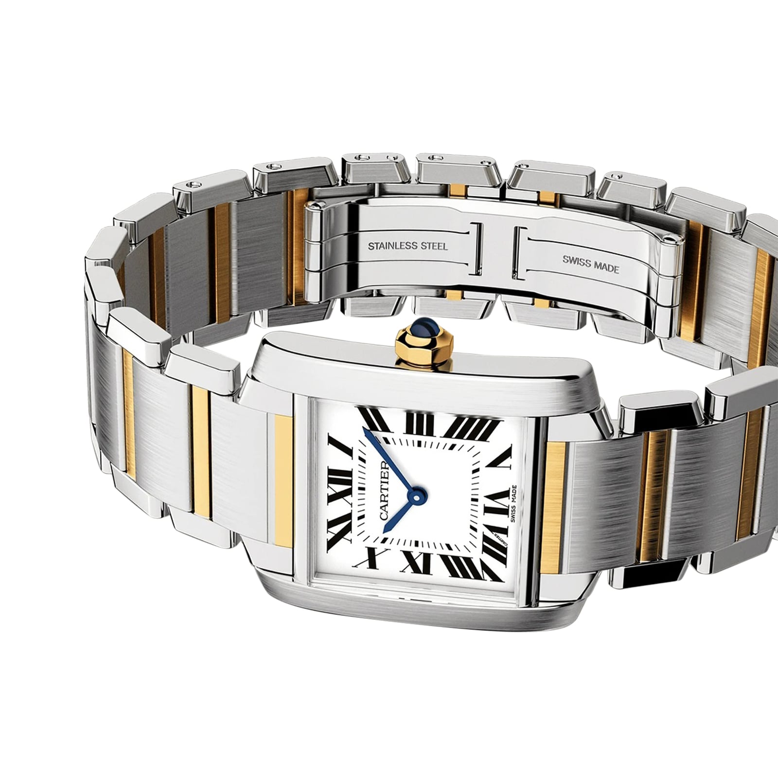 Cartier Tank Française Watch Medium Model, Quartz Movement, Steel