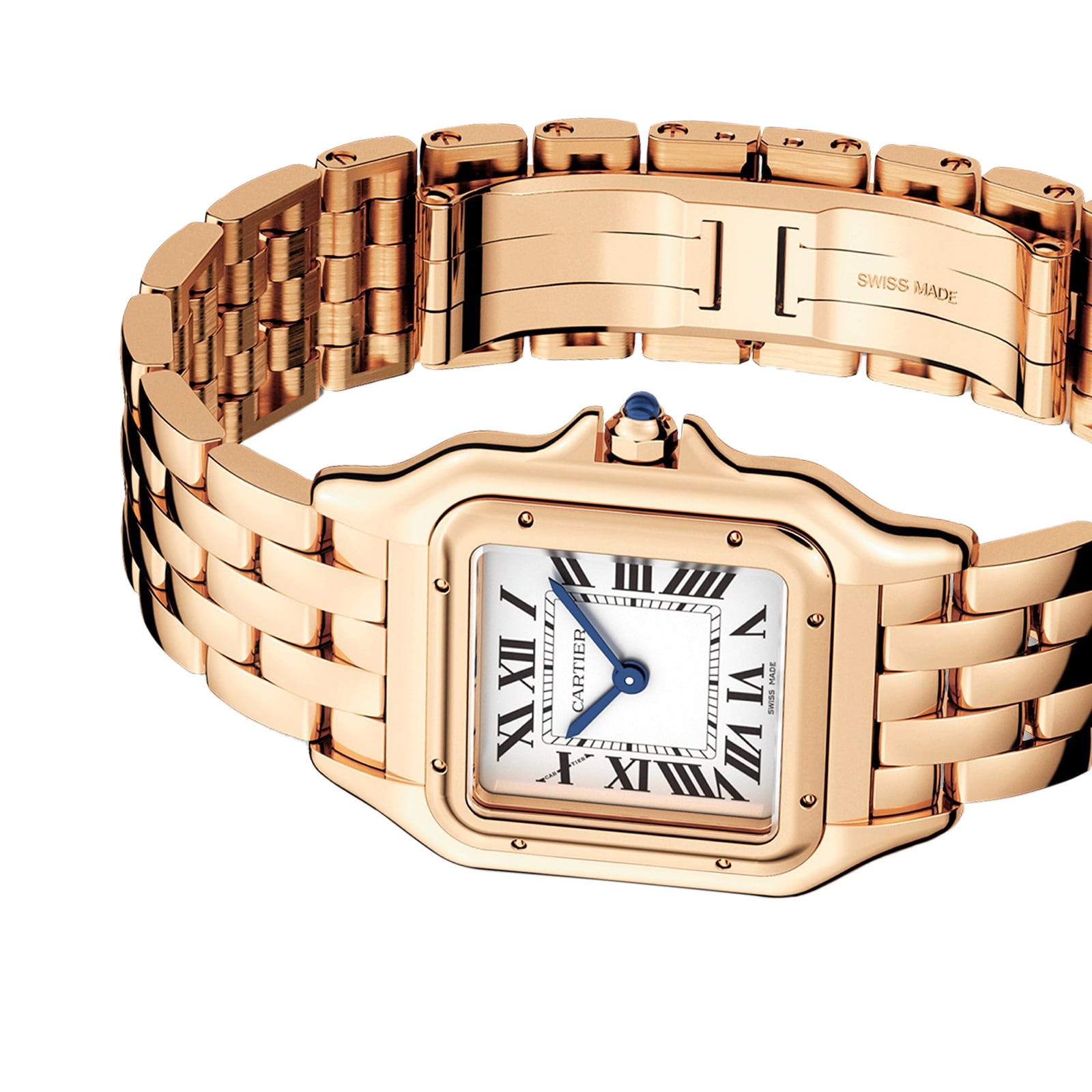 Panth re De Cartier Watch Medium Model Quartz Movement Rose Gold