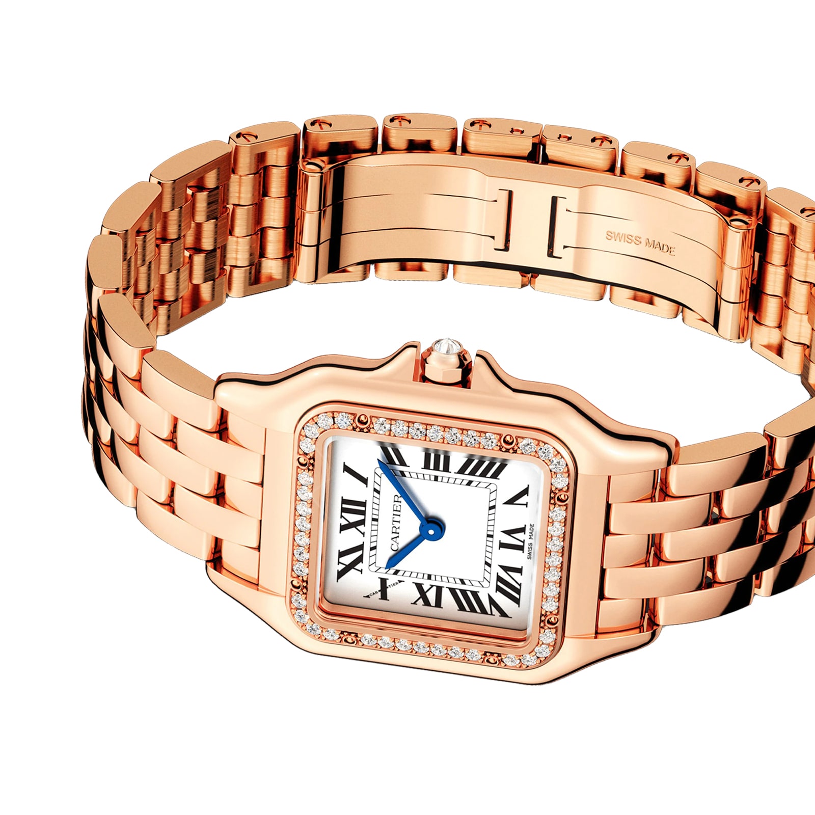 Panthere De Cartier Watch Medium Model Quartz Movement Rose Gold