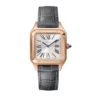 Cartier Santos-Dumont Watch Small Model, Quartz Movement, Rose Gold, Leather