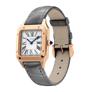 Cartier Santos-Dumont Watch Small Model, Quartz Movement, Rose Gold, Leather