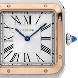 Cartier Santos-Dumont Watch Large Model, Quartz Movement, Rose Gold, Steel, Leather