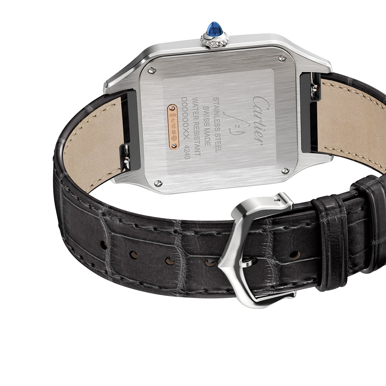 Cartier Santos-Dumont Watch Large Model, Quartz Movement, Rose Gold, Steel, Leather Cartier Santos-Dumont Watch Large Model, Quartz Movement, Rose Gold, Steel, Leather