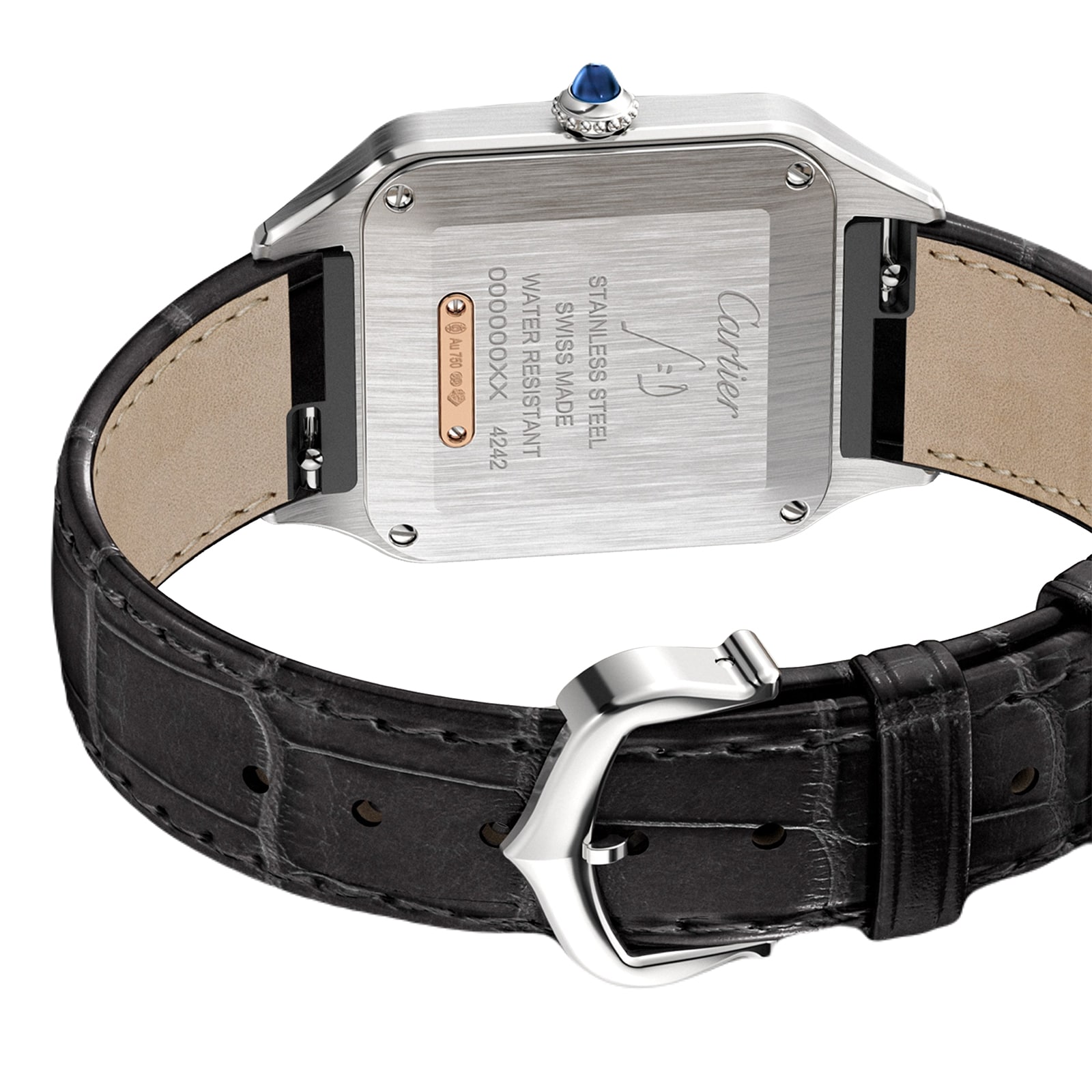 Cartier Santos-Dumont Watch Small Model, Quartz Movement, Pink Gold, Steel, Leather Cartier Santos-Dumont Watch Small Model, Quartz Movement, Pink Gold, Steel, Leather