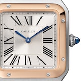 Cartier Santos-Dumont Watch Small Model, Quartz Movement, Pink Gold, Steel, Leather