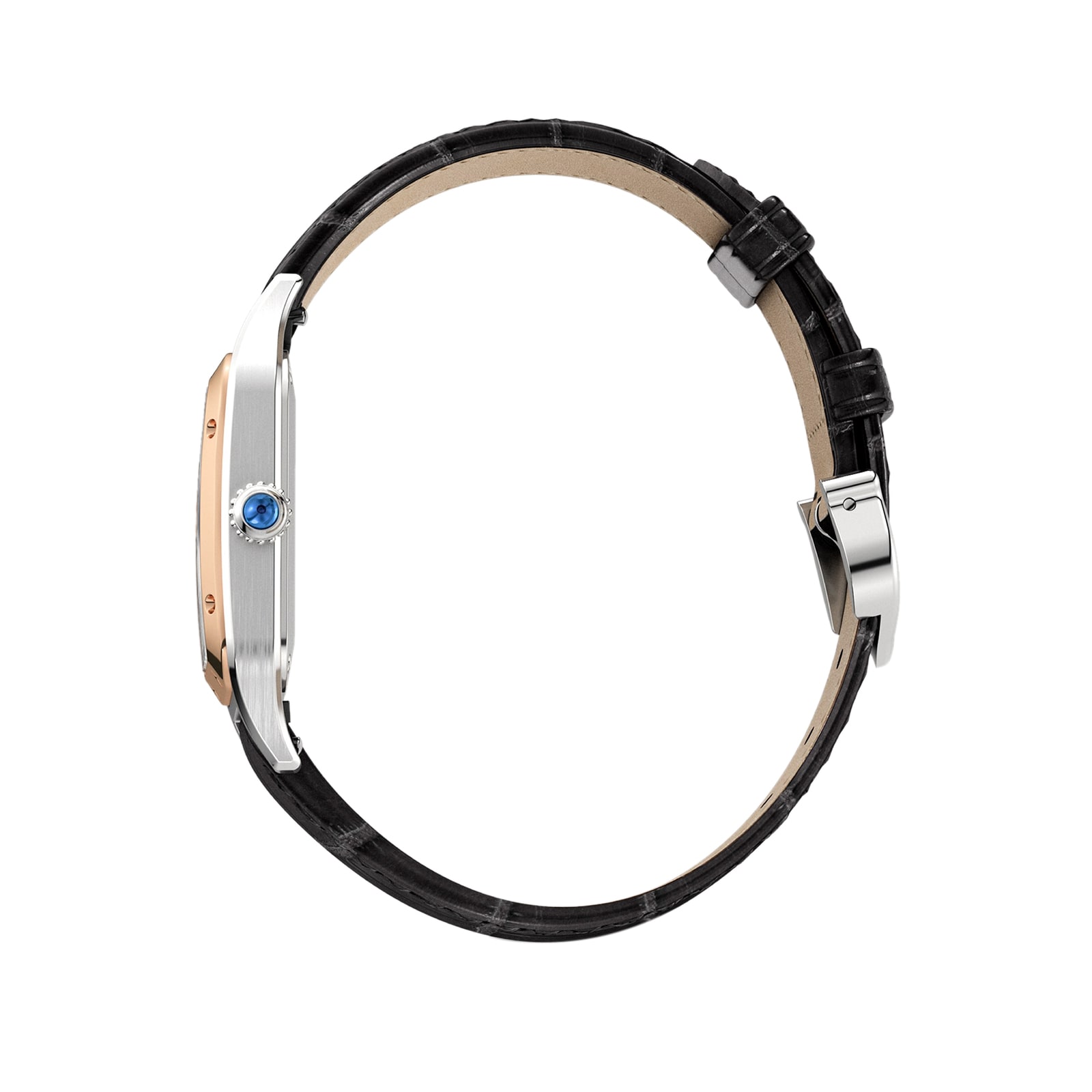 Cartier Santos-Dumont Watch Small Model, Quartz Movement, Pink Gold, Steel, Leather Cartier Santos-Dumont Watch Small Model, Quartz Movement, Pink Gold, Steel, Leather