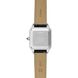 Cartier Santos-Dumont Watch Small Model, Quartz Movement, Steel, Leather