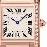 Cartier Tank Française Watch Medium Model, Quartz Movement, Rose Gold, Diamonds