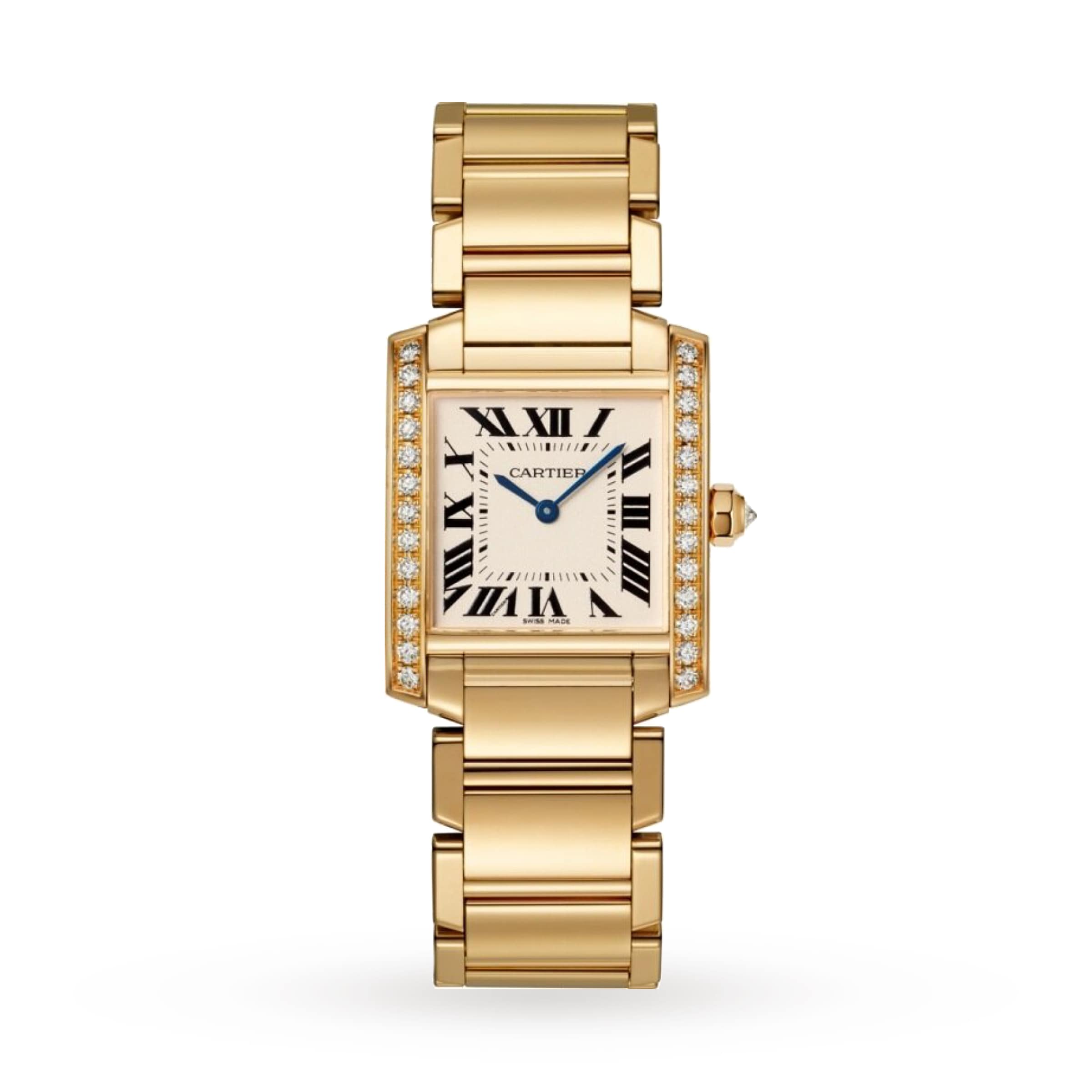 Cartier Tank Fran aise Watch Medium Model Quartz Movement Yellow