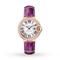 17311069 - ballon Bleu De Cartier Watch, 33mm, Automatic Movement, Rose Gold, Diamonds, Leather