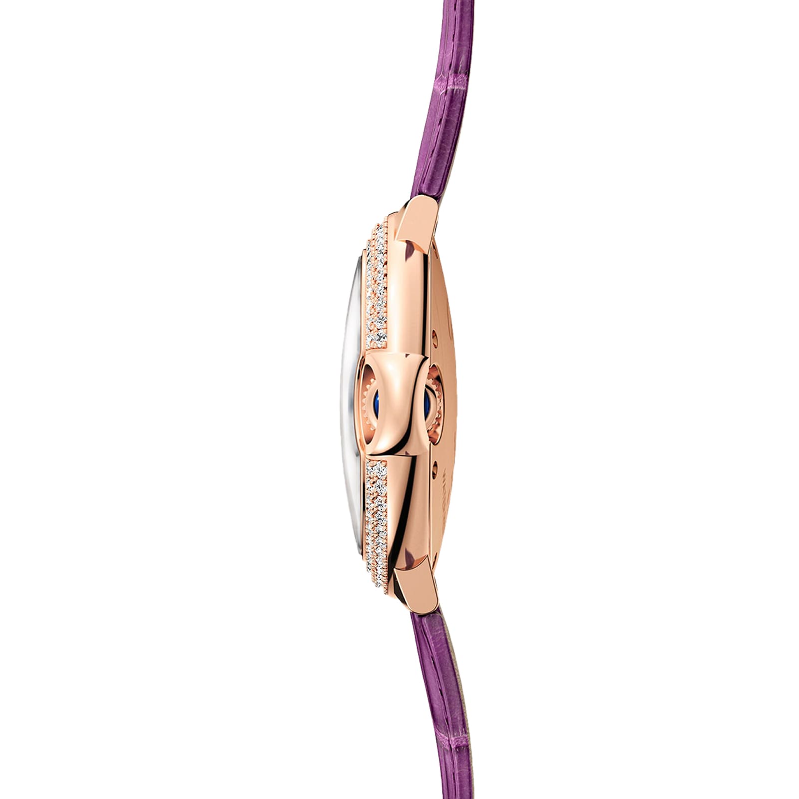 Cartier Ballon Bleu De Cartier Watch, 33mm, Automatic Movement, Rose Gold, Diamonds, Leather
