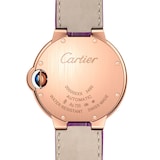 Cartier ballon Bleu De Cartier Watch, 33mm, Automatic Movement, Rose Gold, Diamonds, Leather