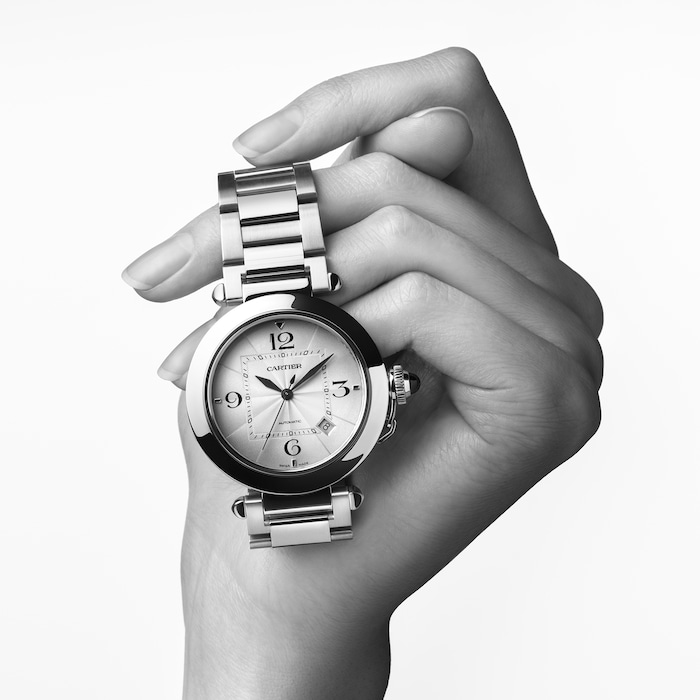 Cartier Pasha De Cartier Watch 41mm, Automatic Movement, Steel, Interchangeable Metal And Leather Straps