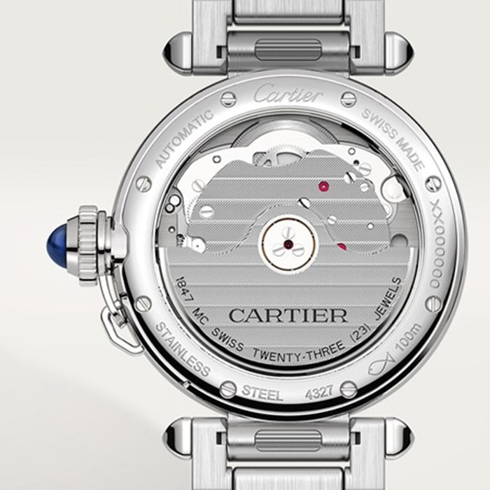Cartier Pasha De Cartier Watch 35mm, Automatic Movement, Steel, Interchangeable Metal And Leather Straps