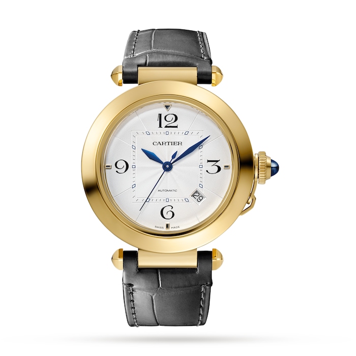 Cartier Pasha de Cartier Watch 41mm, Automatic Movement, Yellow Gold, 2 Interchangeable Leather Straps