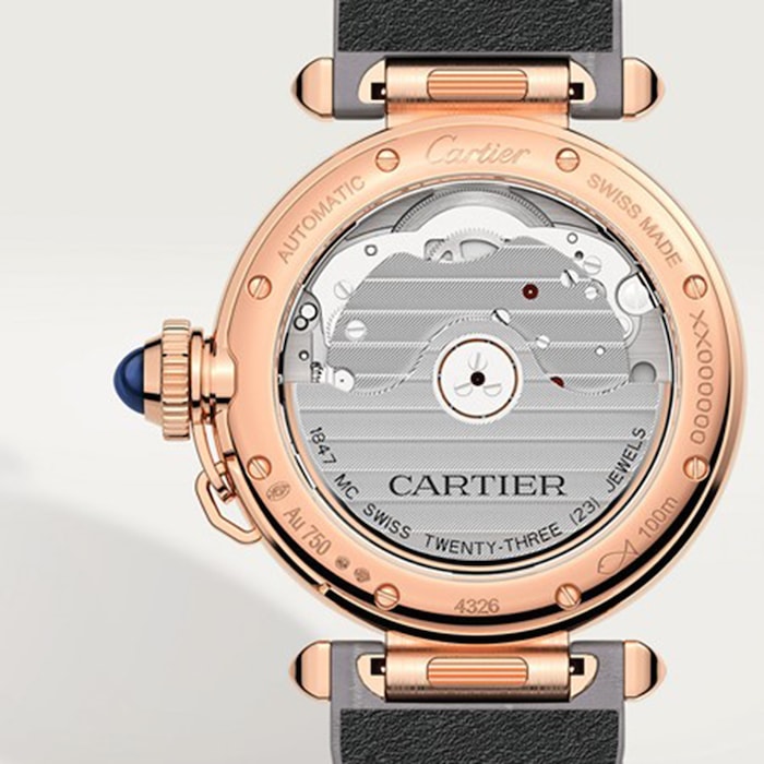 Cartier Pasha De Cartier Watch 35mm, Automatic Movement, Rose Gold, 2 Interchangeable Leather Straps