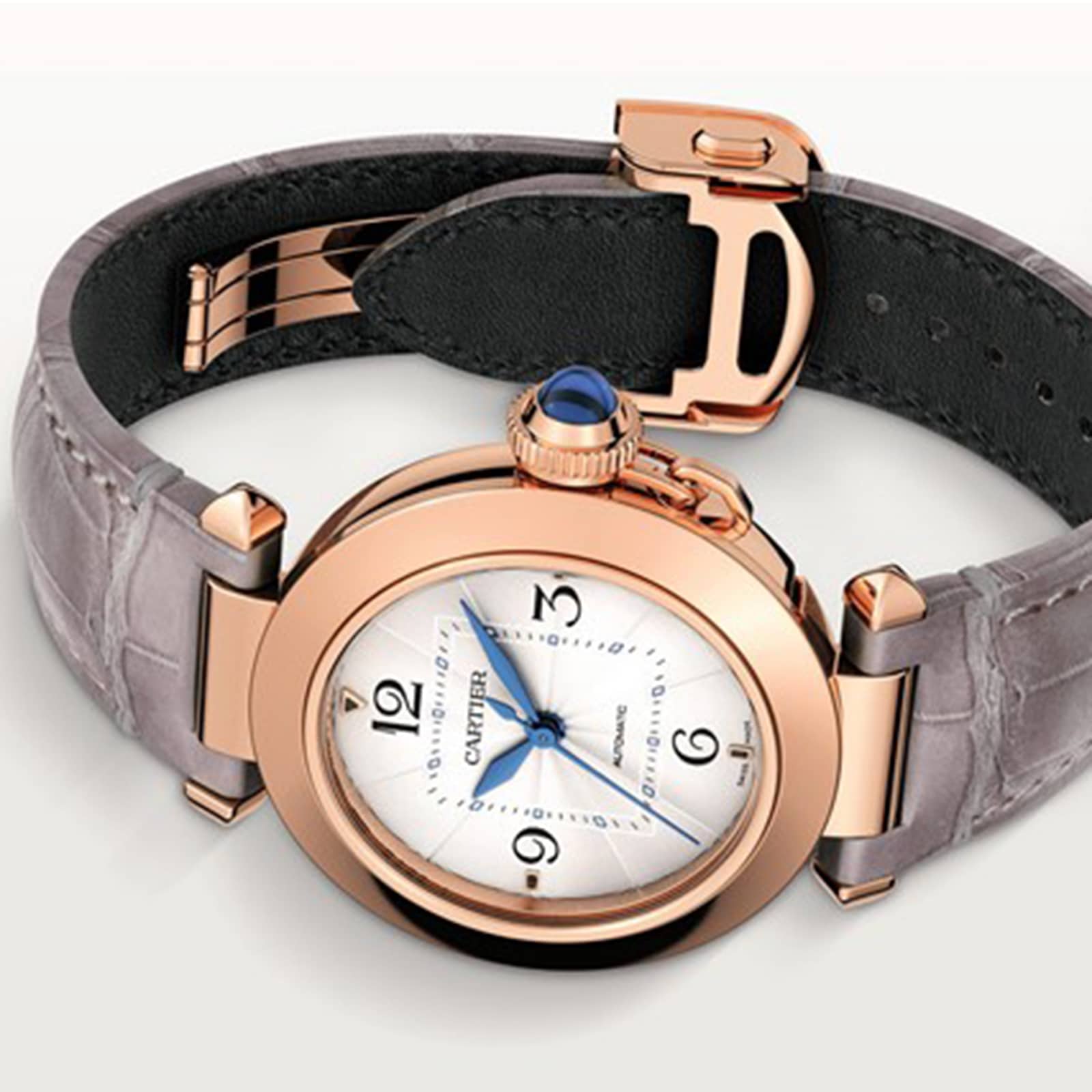 Cartier Pasha De Cartier Watch 35mm, Automatic Movement, Rose Gold, 2 Interchangeable Leather Straps Cartier Pasha De Cartier Watch 35mm, Automatic Movement, Rose Gold, 2 Interchangeable Leather Straps