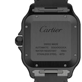 Cartier Santos De Cartier Watch Large Model, Automatic Movement, Steel, ADLC, Interchangeable Rubber And Leather Bracelets