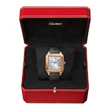 Cartier Santos-Dumont Watch Extra-Large Model, Rose Gold, Leather Strap