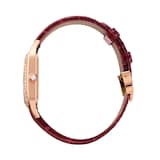 Cartier Santos-Dumont Watch Small Model, Rose Gold, Diamonds, Leather Strap