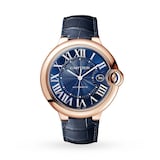 Cartier Ballon Bleu de watch 42 mm, 18K rose gold, leather