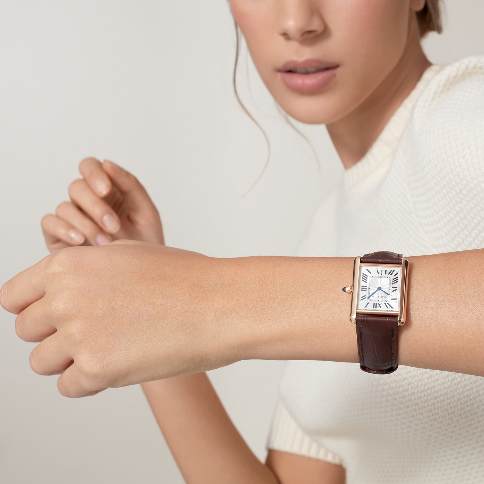 Cartier Tank Louis Cartier Watch, Large Model, Manufacture Mechanical Movement With Manual Winding Cartier Tank Louis Cartier Watch, Large Model, Manufacture Mechanical Movement With Manual Winding