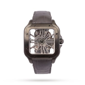 Cartier Santos De Cartier Skeleton Watch, Large Model, Manufacture Mechanical Movement With Manual Winding Cartier Santos De Cartier Skeleton Watch, Large Model, Manufacture Mechanical Movement With Manual Winding