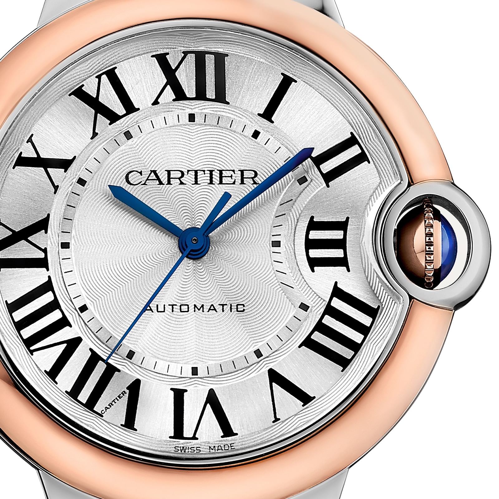 Cartier Ballon Bleu De Cartier Watch, 36 Mm, Mechanical Movement With Automatic Winding. Steel Case, Rose Gold Cartier Ballon Bleu De Cartier Watch, 36 Mm, Mechanical Movement With Automatic Winding. Steel Case, Rose Gold
