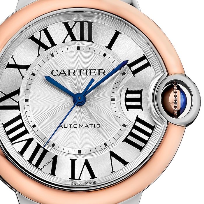 Cartier Ballon Bleu De Cartier Watch, 36 Mm, Mechanical Movement With Automatic Winding. Steel Case, Rose Gold