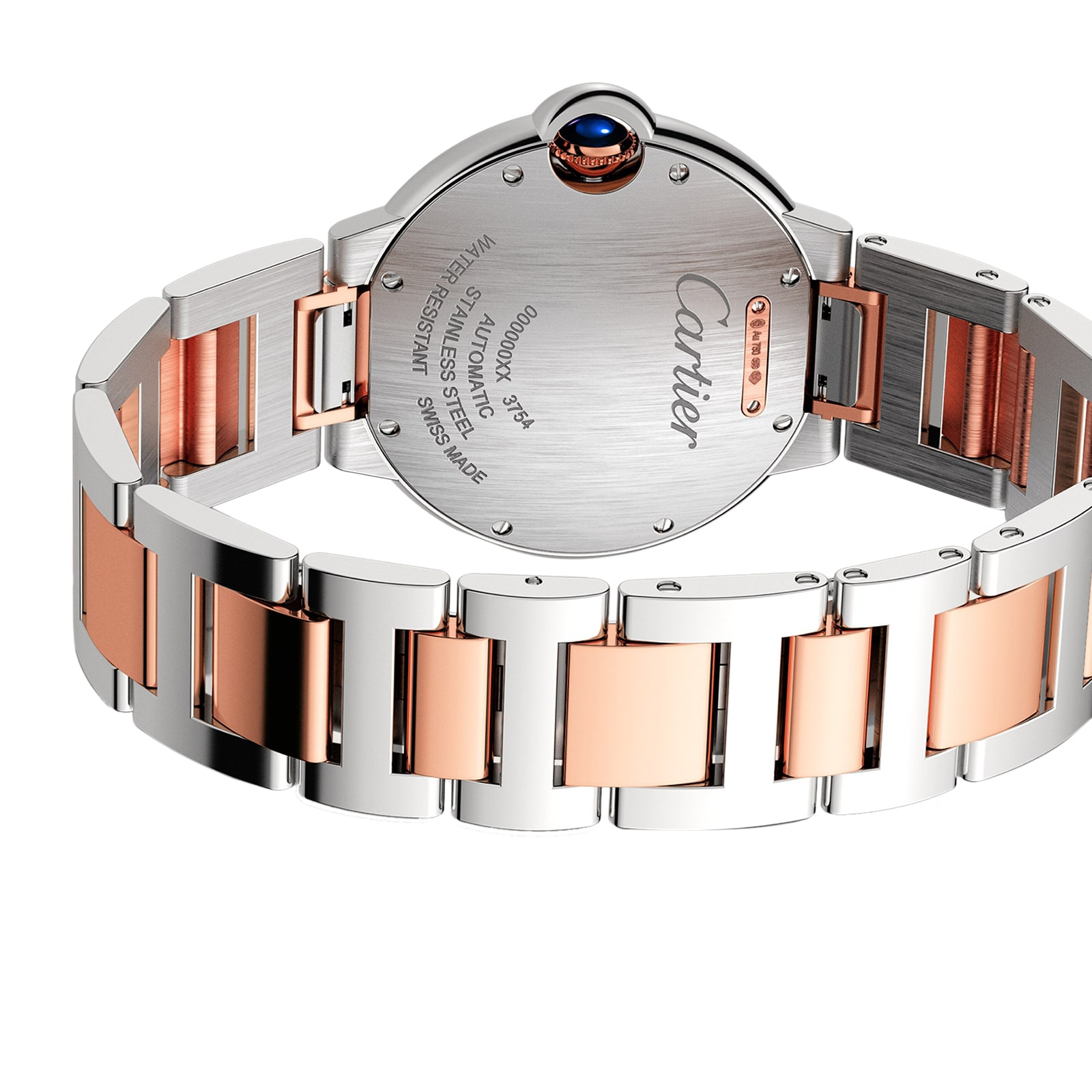 Cartier Ballon Bleu De Cartier Watch, 36 Mm, Mechanical Movement With Automatic Winding. Steel Case, Rose Gold Cartier Ballon Bleu De Cartier Watch, 36 Mm, Mechanical Movement With Automatic Winding. Steel Case, Rose Gold