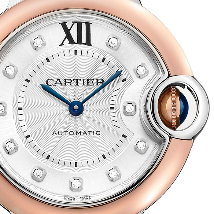 Cartier Ballon Bleu De Cartier Watch, 33mm, Mechanical Movement With Automatic Winding, Steel, Rose Gold