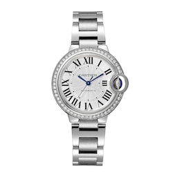 17311146 - Ballon Bleu De Cartier Watch, 33mm, Mechanical Movement With Automatic Winding, Steel, Diamonds