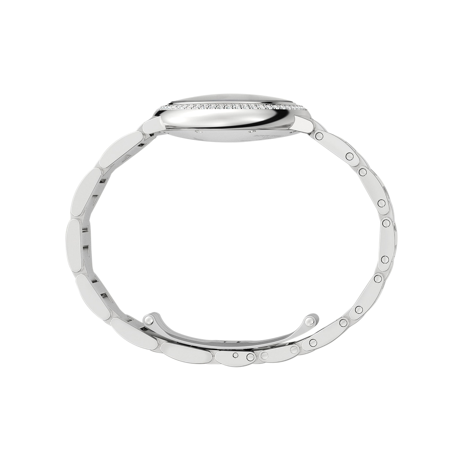 Cartier Ballon Bleu De Cartier Watch, 33mm, Mechanical Movement With Automatic Winding, Steel, Diamonds Cartier Ballon Bleu De Cartier Watch, 33mm, Mechanical Movement With Automatic Winding, Steel, Diamonds