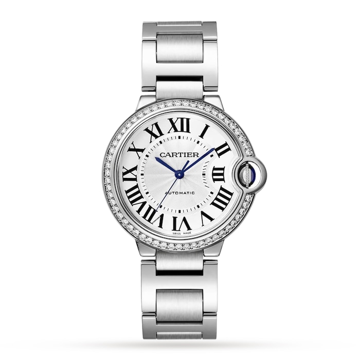Cartier Ballon Bleu de Cartier watch, 36 mm, mechanical movement with automatic winding. Steel case,