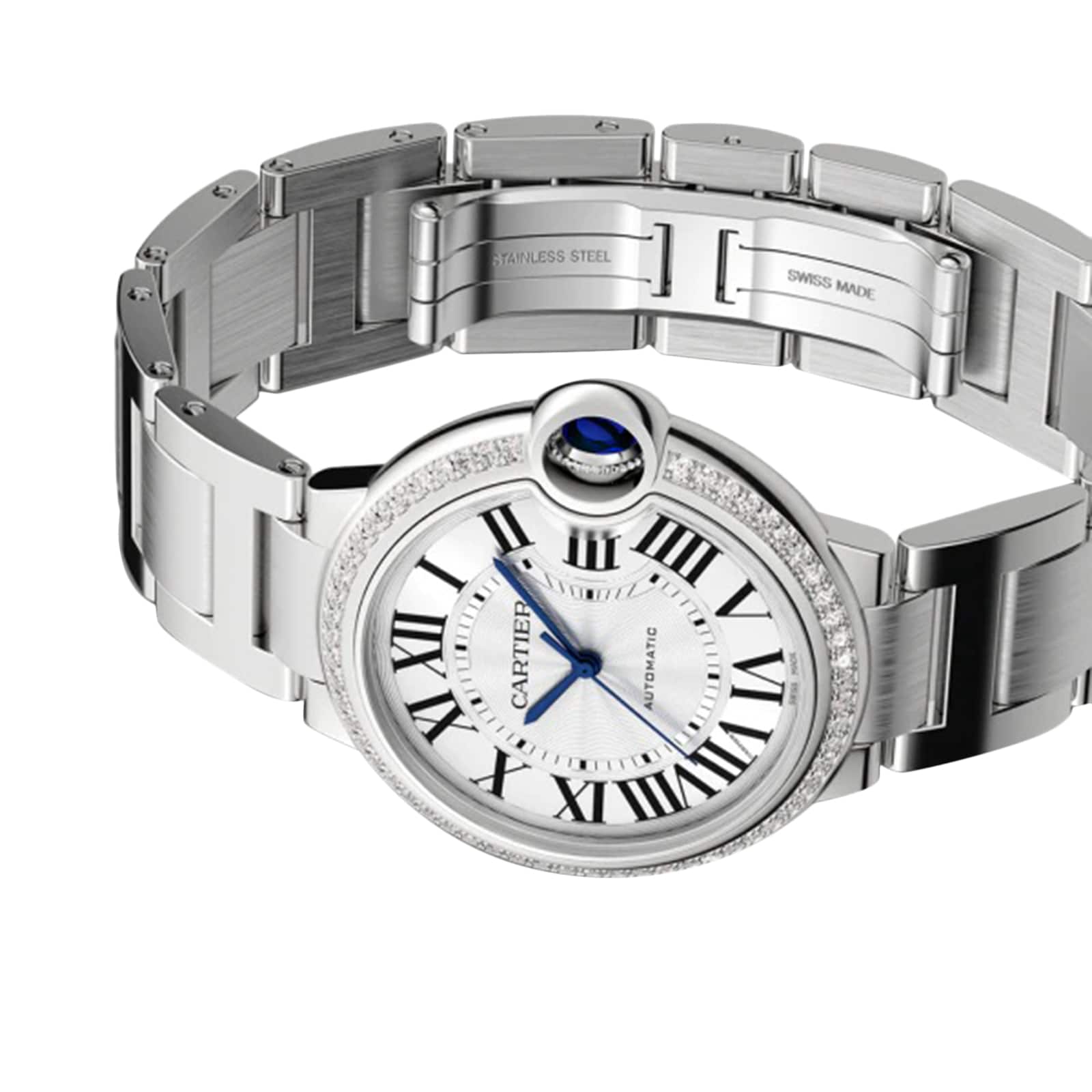 Cartier Ballon Bleu De Cartier Watch, 36mm, Mechanical Movement With Automatic Winding, Steel Cartier Ballon Bleu De Cartier Watch, 36mm, Mechanical Movement With Automatic Winding, Steel
