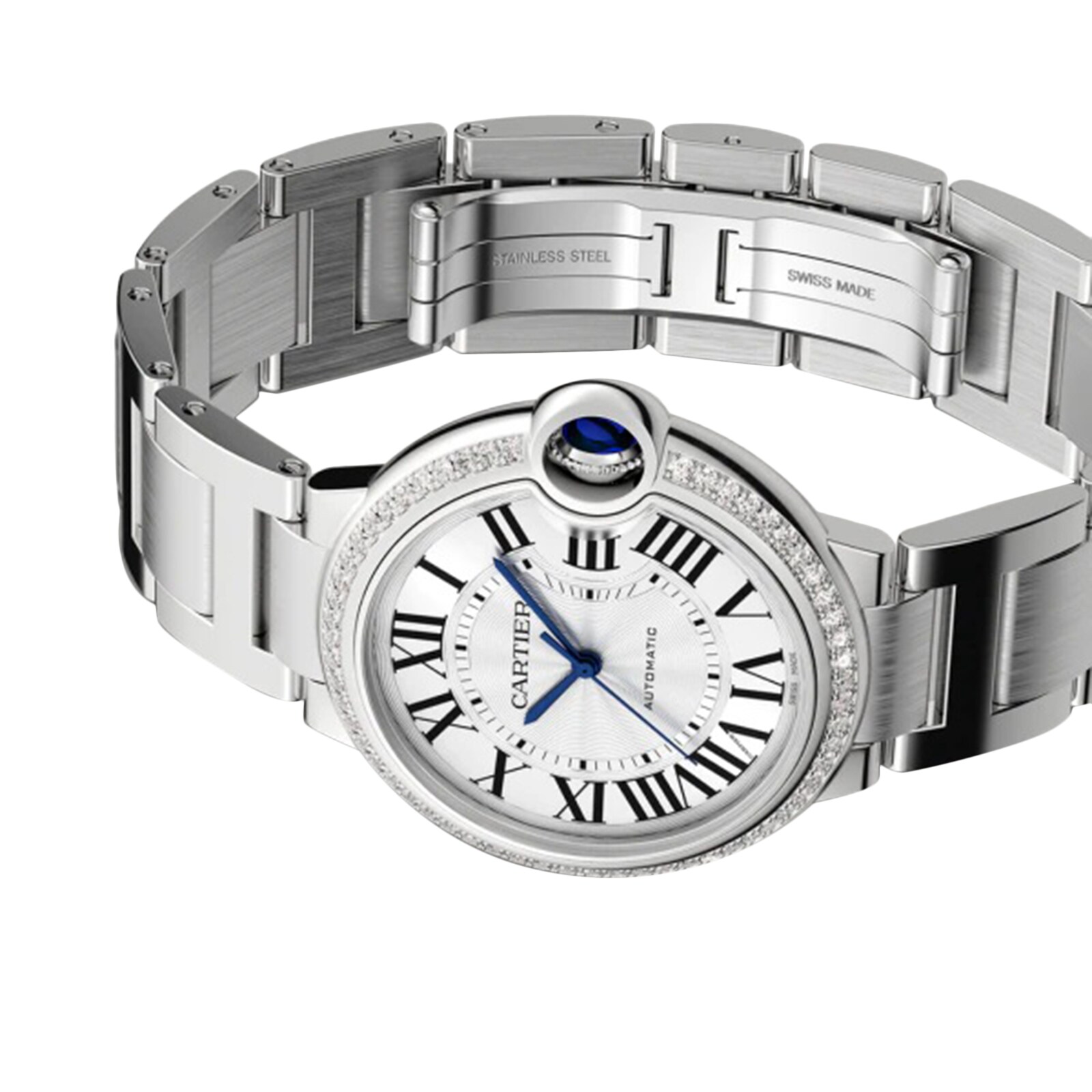Cartier Ballon Bleu De Cartier Watch, 36mm, Mechanical Movement With Automatic Winding, Steel