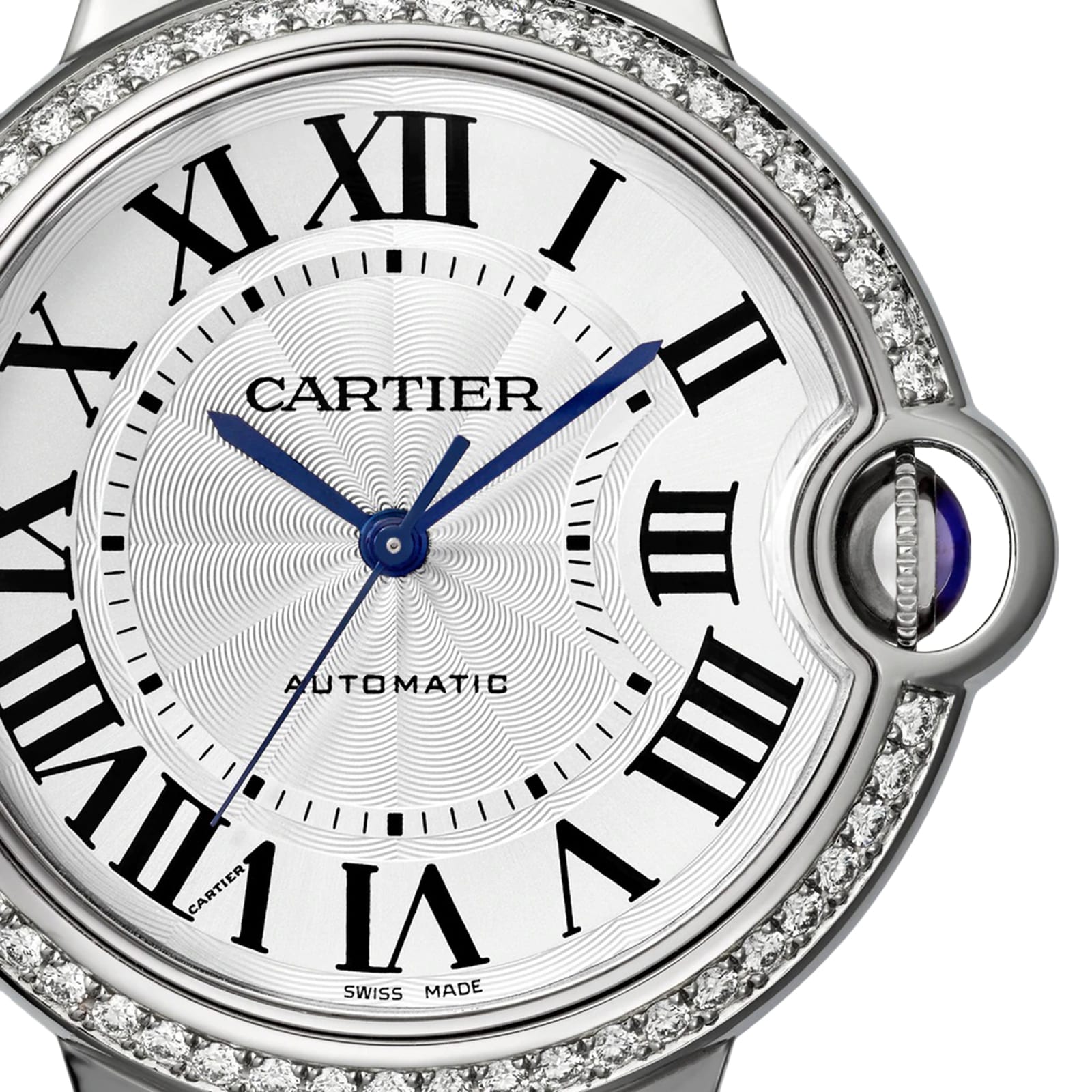 Cartier ballon bleu sales 36mm diamond bezel