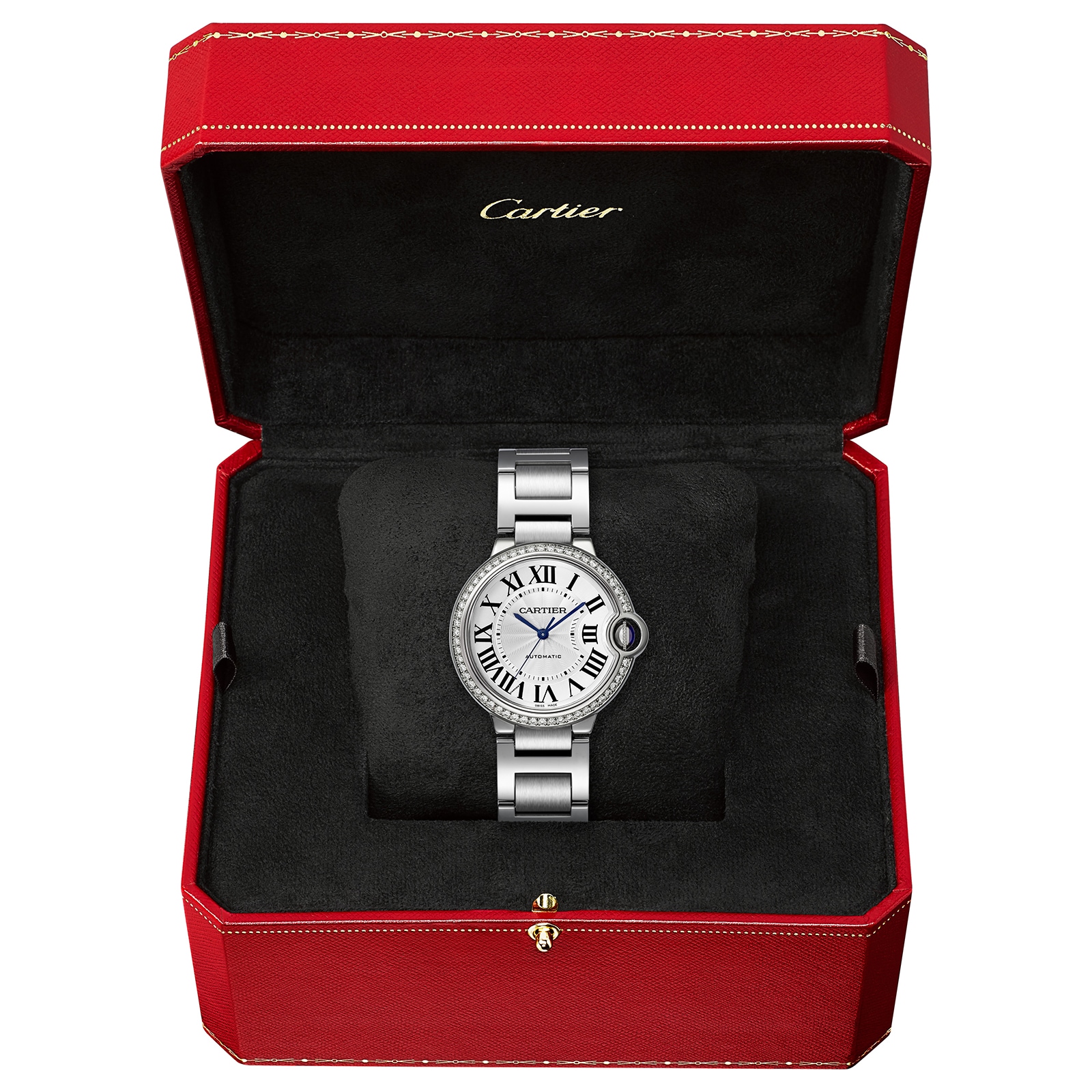 Cartier Ballon Bleu De Cartier Watch, 36mm, Mechanical Movement With Automatic Winding, Steel Cartier Ballon Bleu De Cartier Watch, 36mm, Mechanical Movement With Automatic Winding, Steel
