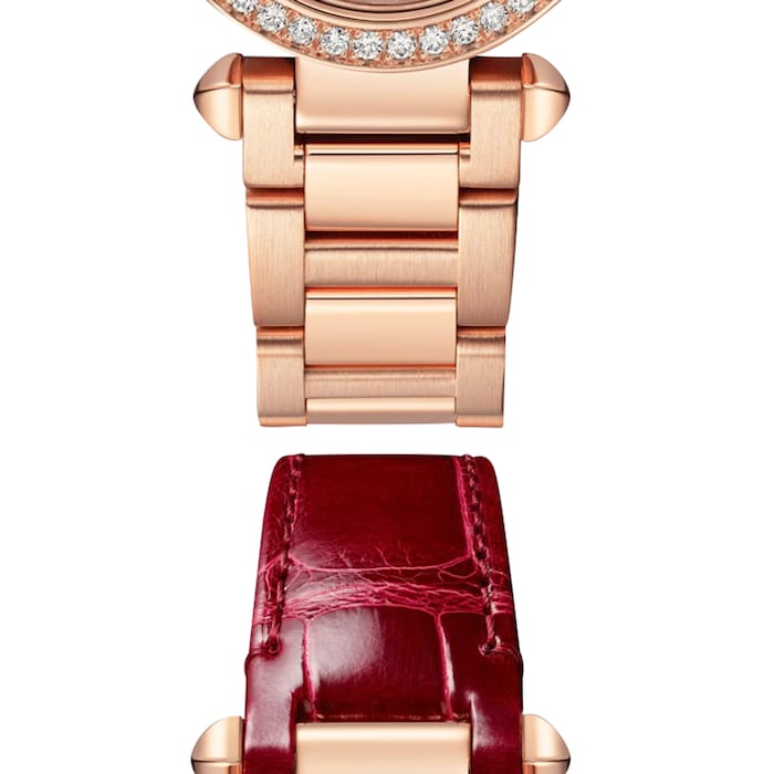 Cartier Pasha De Cartier Watch 30mm, High Autonomy Quartz Movement, Rose Gold, Diamonds, Interchangeable Metal And Leather Straps