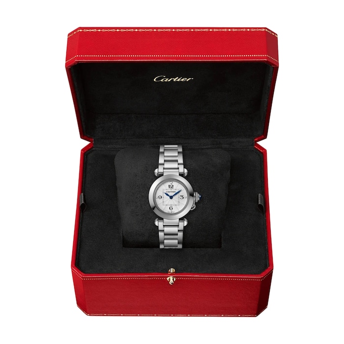 Cartier Pasha De Cartier Watch 30mm, Quartz Movement, Steel, Interchangeable Metal And Leather Straps