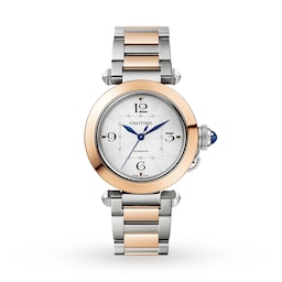 17311157 - Pasha De Cartier 35mm, Automatic Movement, Rose Gold And Steel, Interchangeable Metal And Leather Straps