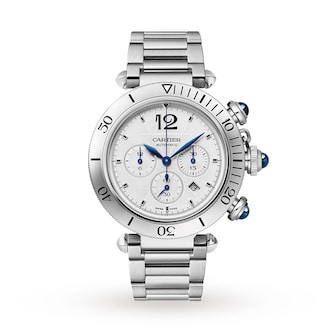 Cartier Pasha De Cartier 41mm, Chronograph, Automatic Movement, Steel, Interchangeable Metal And Leather Straps Cartier Pasha De Cartier 41mm, Chronograph, Automatic Movement, Steel, Interchangeable Metal And Leather Straps